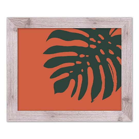 Bold Green Leaf Western Framed Print